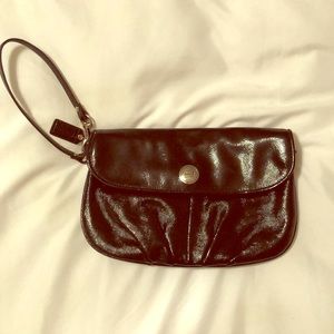 Coach Patent Wrislet/Clutch